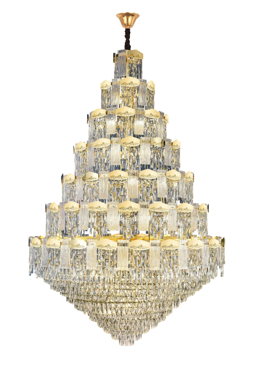 Luxurious Crystal Chandelier with 144 Lights - Infinite Lightings